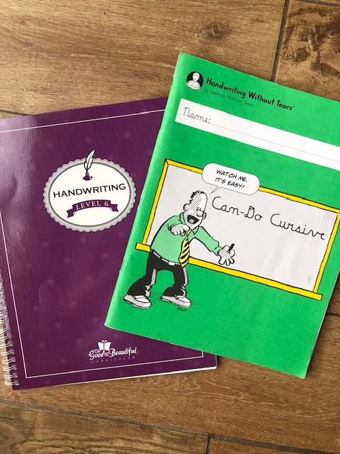 homeschool cursive handwriting book